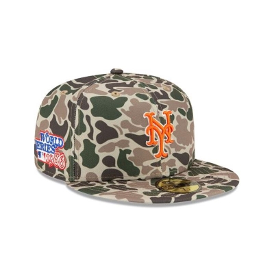New York Mets Gorra | New Era MLB Duck Camo 59fifty Fitted Cap Mexico - Verdes